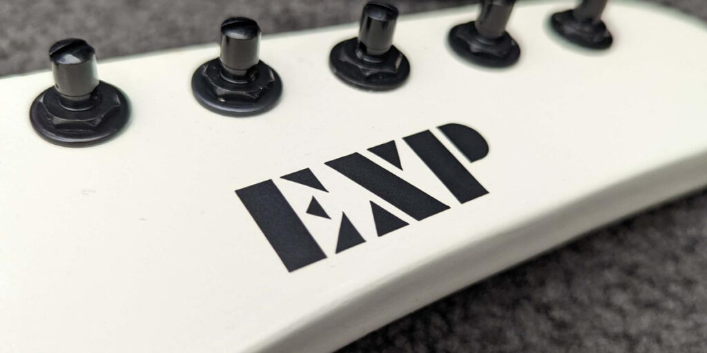 Guitar kit build headstock logo