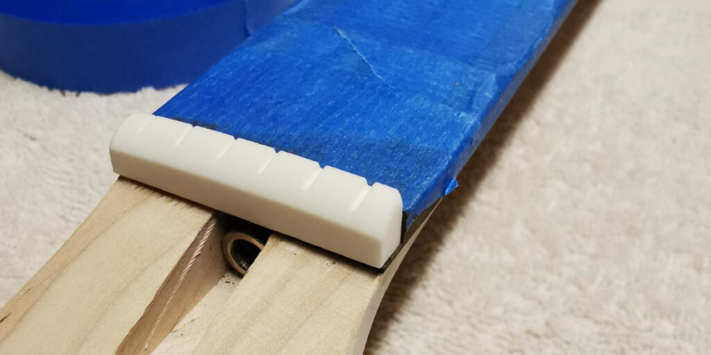 Guitar kit build nut replacement