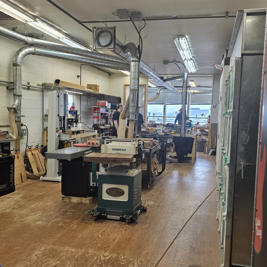 Prestige Guitars factory workshop floor.